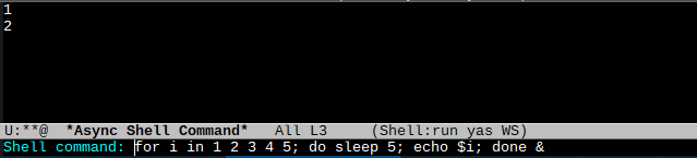 running a shell command in the background, with a for loop