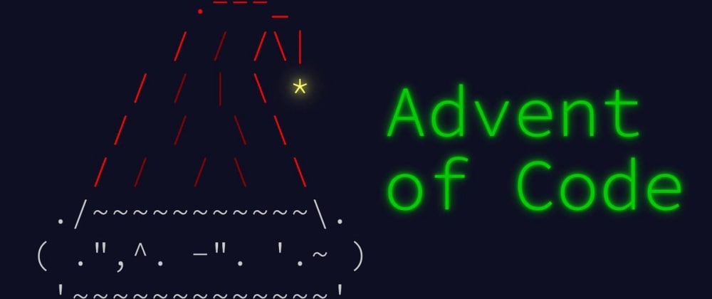 the logo of Advent of Code (an ASCII art Chistmas hat)